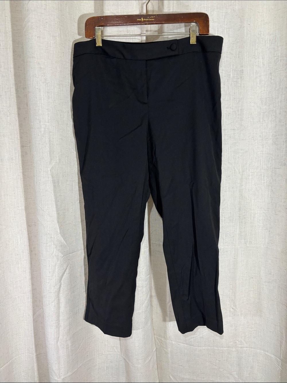 Talbots Signature Petite Black Ankle-Length Dress Pants